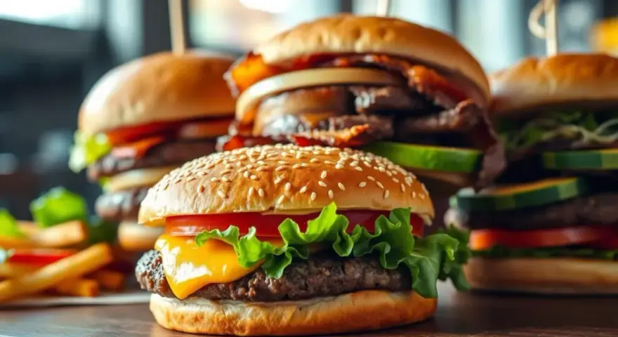 Ile kcal ma burger? Zaskakujące różnice w kaloryczności burgerów