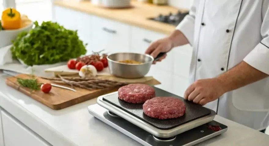 Ile waży burger wołowy? Zaskakujące różnice w wagach produktów